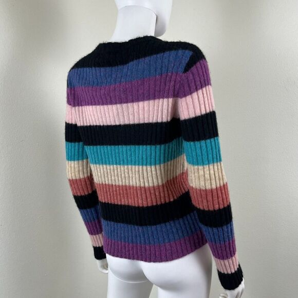 Rails Women Size S Kylie Stripe Rainbow Alpaca Wool Pullover Crew NEW Sweater - Picture 8 of 12